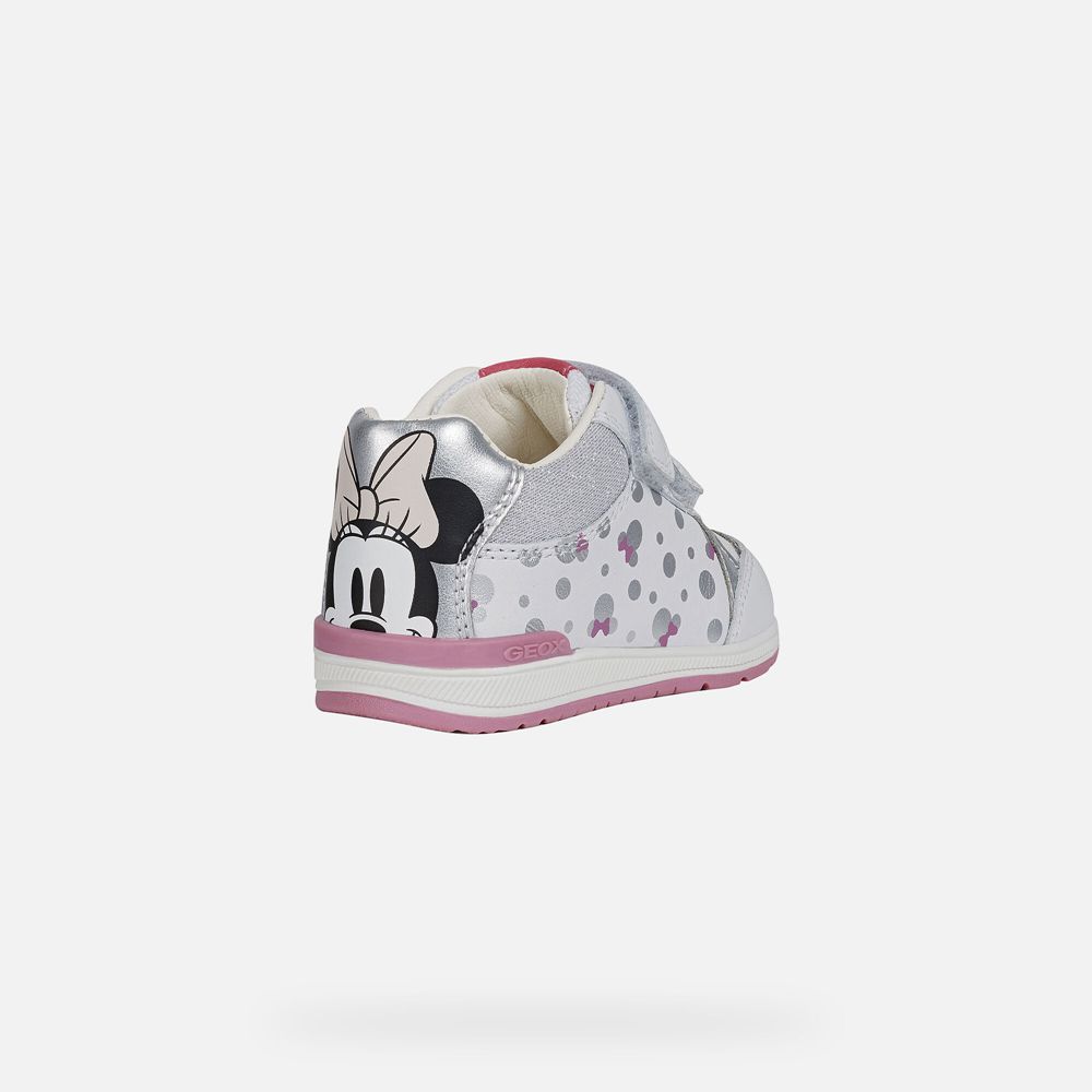 Tenis Geox Bebe Branco/Prateadas - Rishon Girl - HAOTW4972